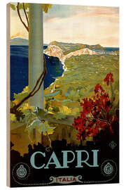 Wood print Italy - Capri