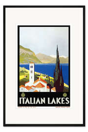 Gerahmter Kunstdruck Italienische Seen