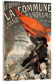 Tableau en bois La Commune - Paris - Vintage Advertising Collection