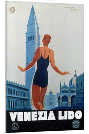 Magnettafel Am Strand von Venedig, Italien