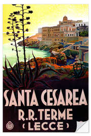 Selvklebende plakat Santa Cesarea Terme, Apulia, Italy