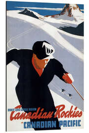 Magnettafel Skifahren in Kanada