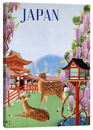 Canvas print Vintage Japan tourism