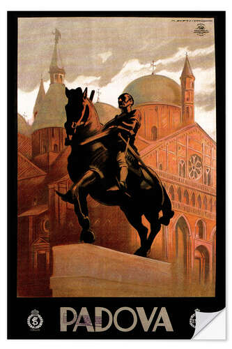 Självhäftande poster Padua, Italy antique
