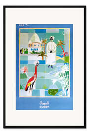 Gerahmter Kunstdruck Sudan Vintage Reiseplakat