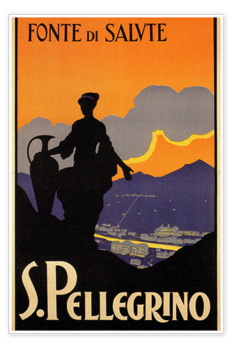 Poster San Pellegrino Terme, Bergamo Lombardei in Italien