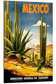 Quadro em alumínio Cacto mejicano - Vintage Travel Collection