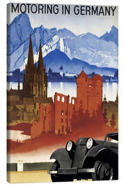 Tableau sur toile Motoring in Germany - Vintage Advertising Collection