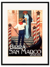 Impression artistique encadrée Venise - Birra San Marco
