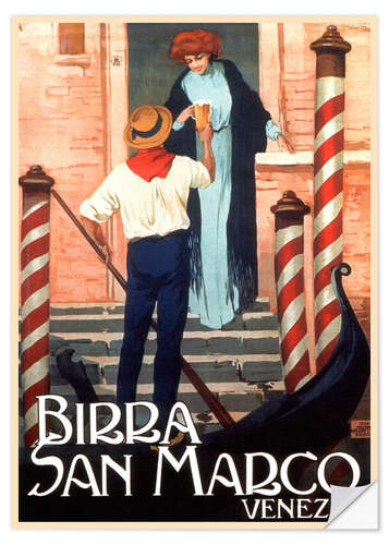 Självhäftande poster Italy - Birra San Marco Venice