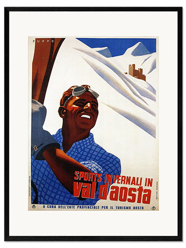 Impresión de arte enmarcada Valle de Aosta (italiano)