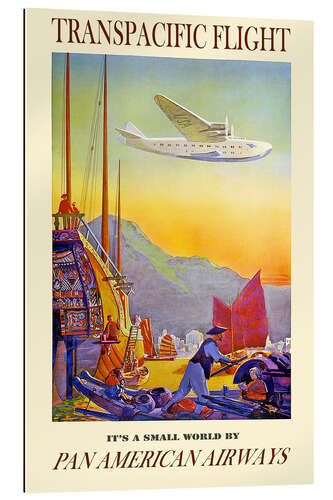 Tableau en plexi-alu Le monde est petit avec Pan American Airways (anglais)