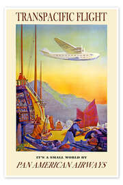Poster  Le monde est petit avec Pan American Airways (anglais) - Vintage Travel Collection