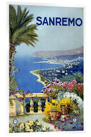 Akrylglastavla  Italy - Sanremo - Vintage Travel Collection
