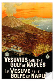 Vinilo para la pared Italy - Vesuvius and the Gulf of Naples