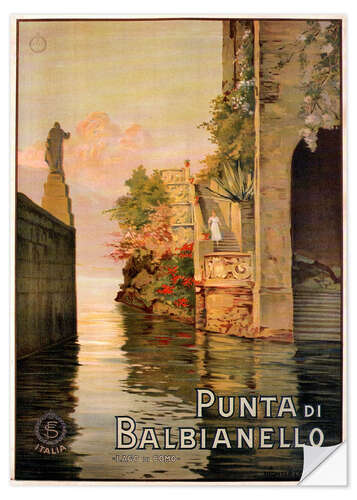 Självhäftande poster Italy - Punta di Balbianello