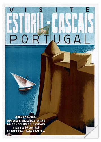 Selvklebende plakat Portugal - Estoril-Cascais