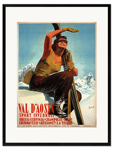 Gerahmter Kunstdruck Val d'Aosta