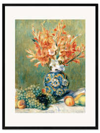 Impression artistique encadrée Nature morte aux fruits et aux fleurs