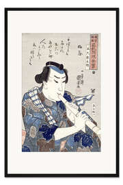 Gerahmter Kunstdruck Man spielt eine Flöte