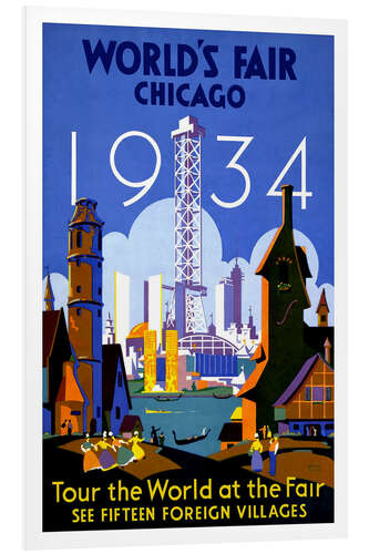 Foam board print Chicago - World's Fair 1934