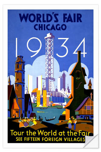 Wandsticker Chicago - Weltausstellung 1934