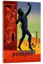 Cuadro de madera Italy - Pompei - Vintage Travel Collection