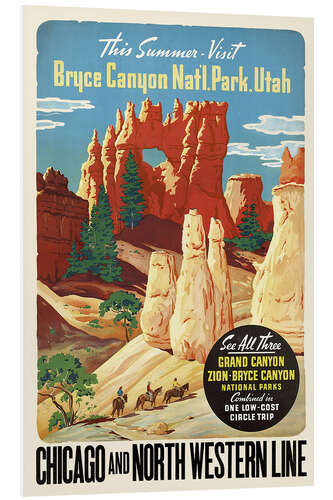 Tableau en PVC Parc national de Bryce Canyon en Utah (anglais)