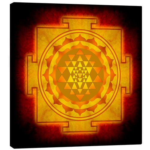 Tableau sur toile Golden Sri Yantra I