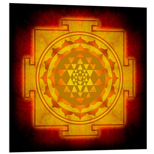 PVC print Golden Sri Yantra I