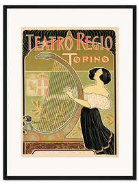 Gerahmter Kunstdruck Werbeposter 'Theatre Royal', Turin
