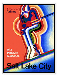 Poster Ski à Salt Lake City - Vintage Travel Collection