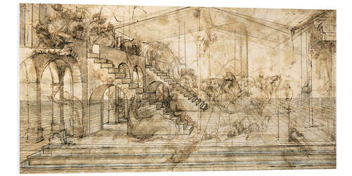 PVC-tavla Perspective Study for the background of the Adoration of the Magi