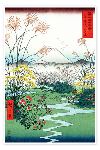 Poster Otsuki-Felder in der Provinz Kai