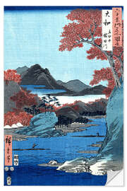 Muursticker Yamato Province: Tatsuta Mountain and Tatsuta River