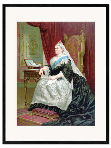 Impresión de arte enmarcada Portrait of Queen Victoria on her Golden Jubilee