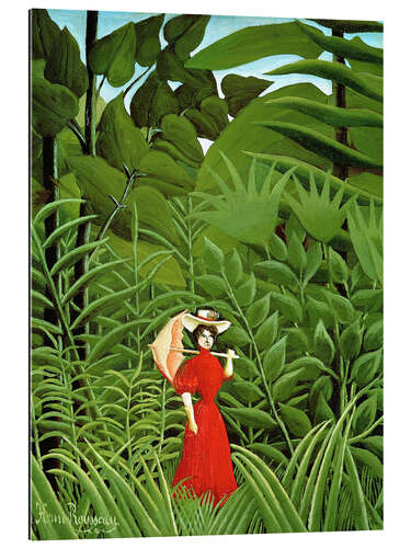 Galleriprint Woman in red in forest