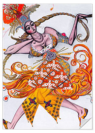 Naklejka na ścianę Costume Design for a dance of the Diaghilev Ballet