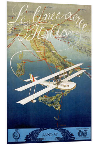 Foam board print Italian airline