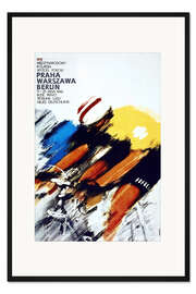Gerahmter Kunstdruck Radrennen - Prag - Warschau - Berlin