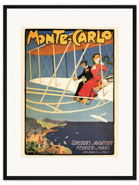 Gerahmter Kunstdruck Fliegen über Monte Carlo