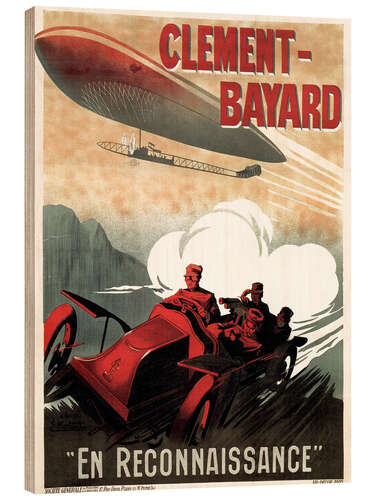 Wood print Clement Bayard Automobile