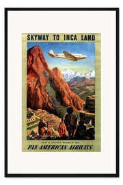 Gerahmter Kunstdruck Luftweg ins Inkareich