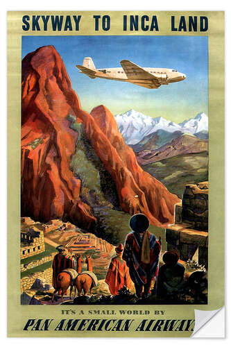 Selvklebende plakat Skyway to Inca Land