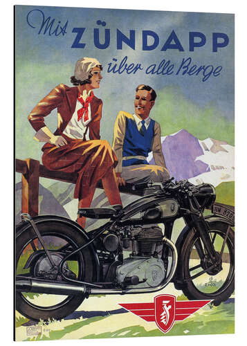 Alubild Mit Zündapp über alle Berge