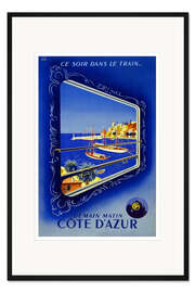 Gerahmter Kunstdruck Mit dem Zug an die Cote de Azur
