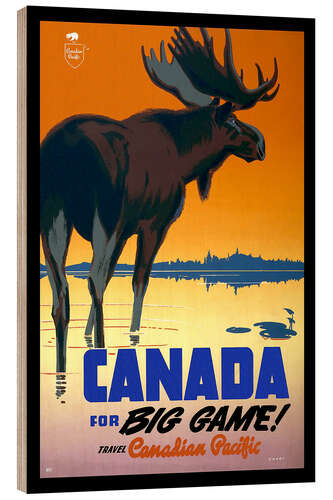 Cuadro de madera Canada - big game