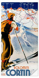 Wall sticker Skiing in Cortina, Dolomites