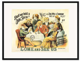 Gerahmter Kunstdruck Hundeschau