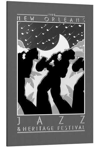 Tableau en aluminium Jazz de la Nouvelle-Orléans